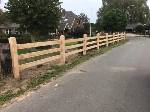 Eiken doorsteek hekwerk met diamantkop - Afbeelding 2